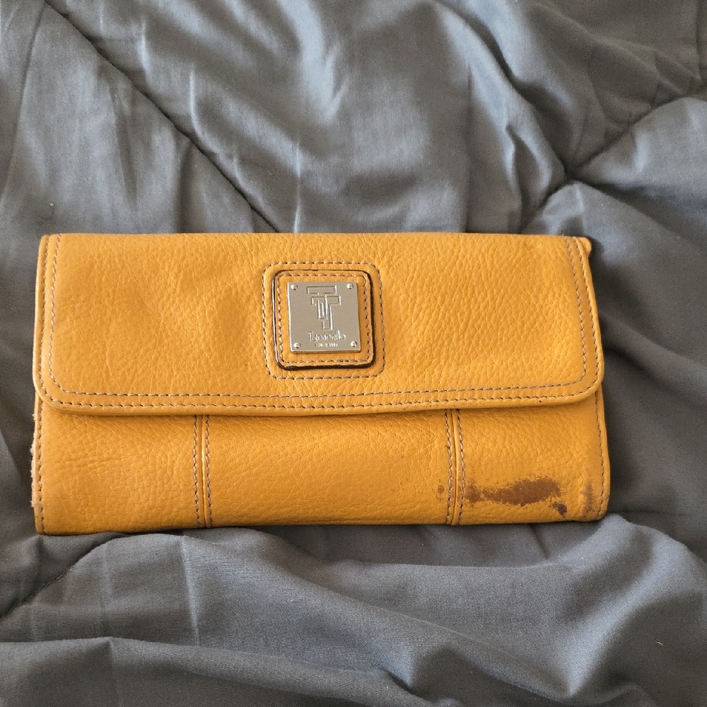 Tignanello Yellow Leather Wallet